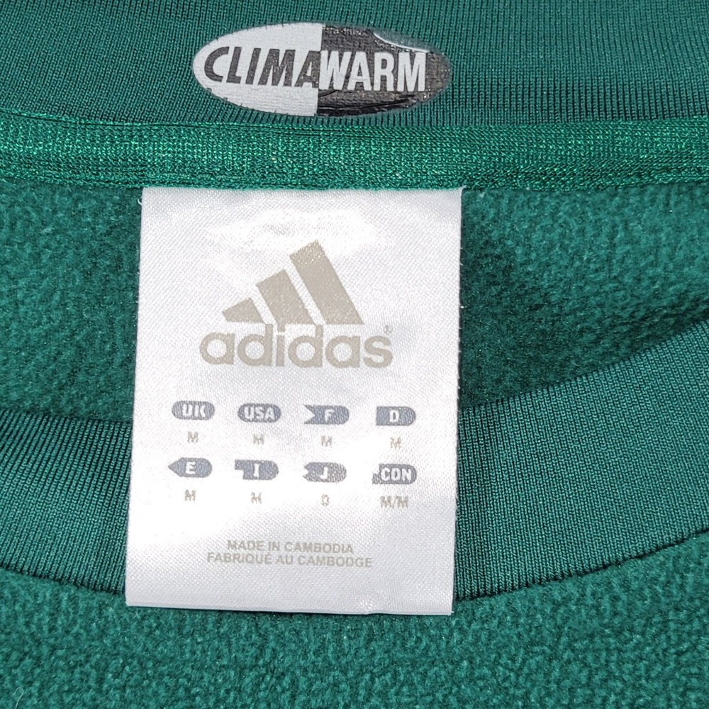 Adidas Climawarm Fleece Pullover Green Mac Eastern Michigan E Mens Medium Sporty View 3